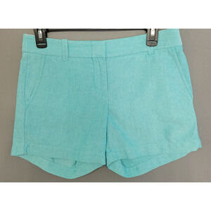 J. Crew City Fit Shorts Womens 2 Blue Twill 4.5" Inseam Costal Core Preppy